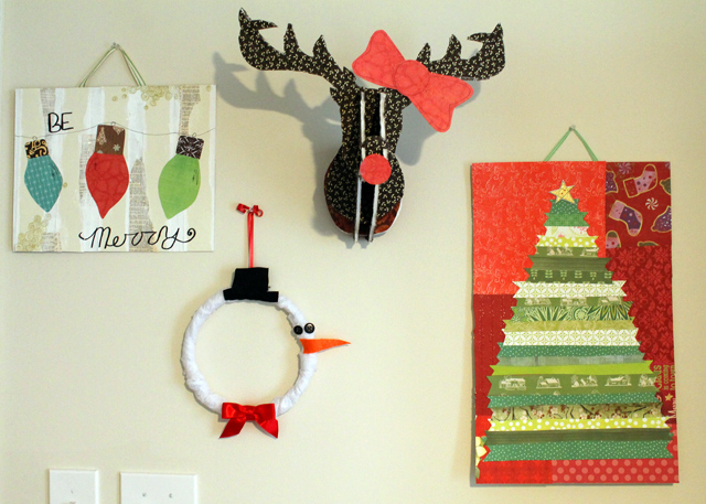 This Memorable Life: Holiday Decorating: DIY Christmas Art Wall
