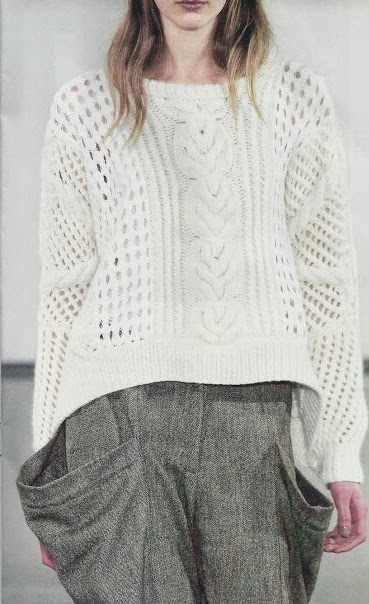 #114 Suéter Blanco a Dos Agujas o Knitting