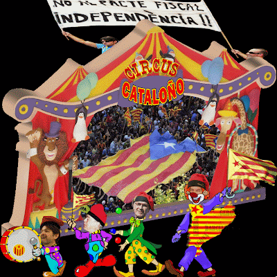 Barcelona quema las banderas de Europa, Francia y España en la fiesta regional de Cataluña del 2012