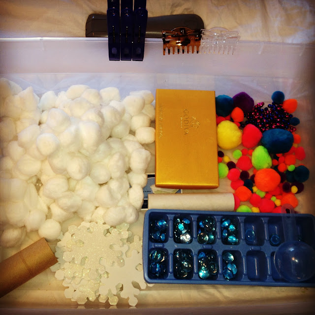 Busy Hands Blessed Hearts Winter Sensory Bin Tub