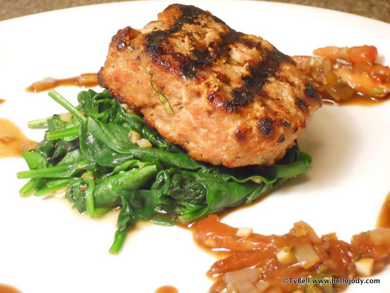 Hello, I'm Jody HCG Phase 2 Veal Meatloaf with Wilted Spinach