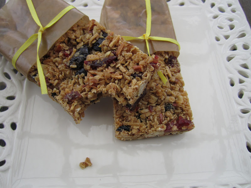 Cooking The Day Away Hand Pressed Granola Bars....