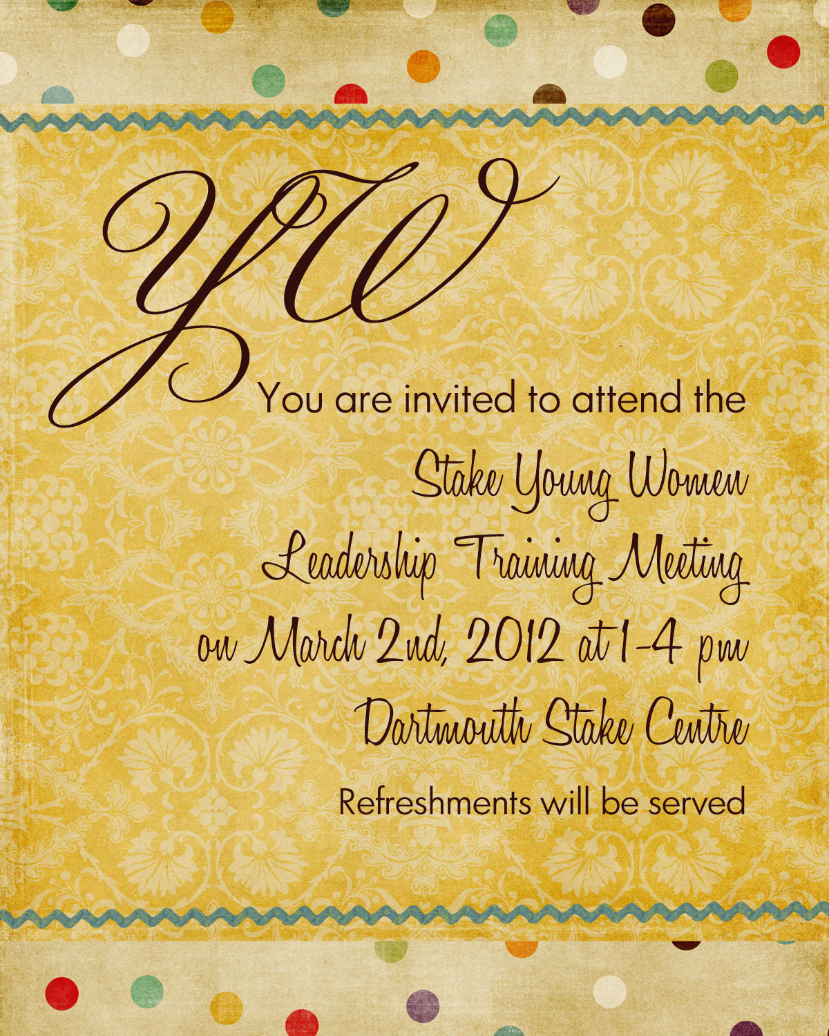 My Five For The Day Leadership training invitation