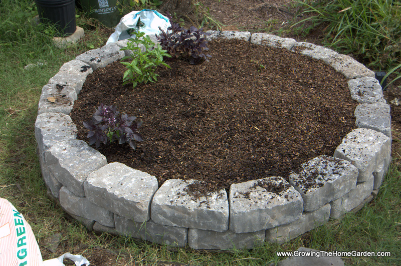 Building a Fall Garden Bed From Stone Retaining Wall Blocks - Growing The  Home Garden