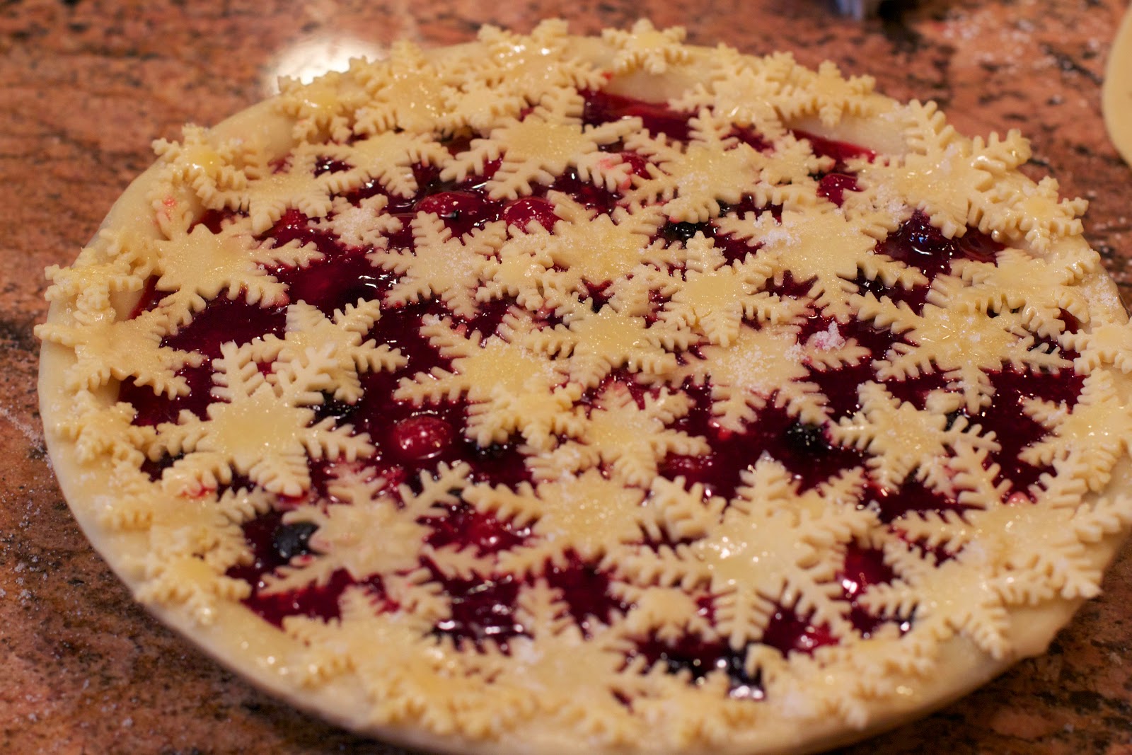 a single orange rolls onto the stage Snowflake Pie