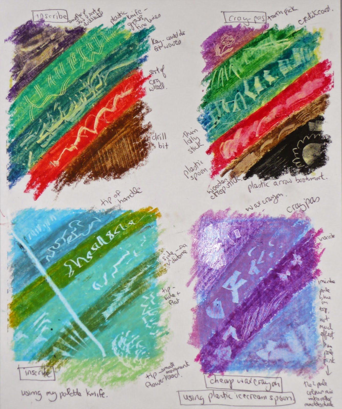 Sgraffito with Oil Pastel Jo Hall