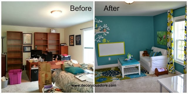 playroom before and after, interior design services