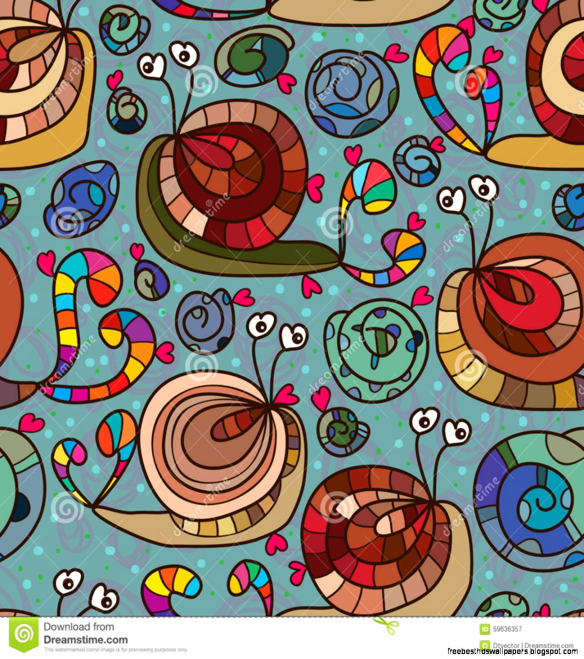 Snail Love Crazy Seamless Pattern Stock Vector Image 59636357 Snail Love Crazy Seamless Pattern Stock Vector Image 59636357