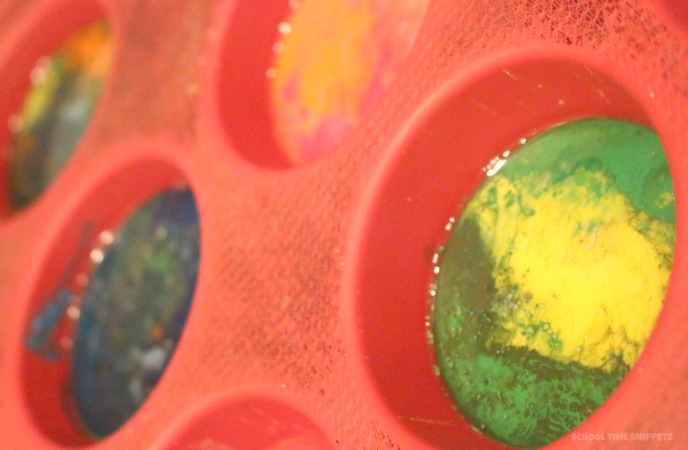 Got Old Crayons? Try this Melting Crayons Activity! | School Time Snippets