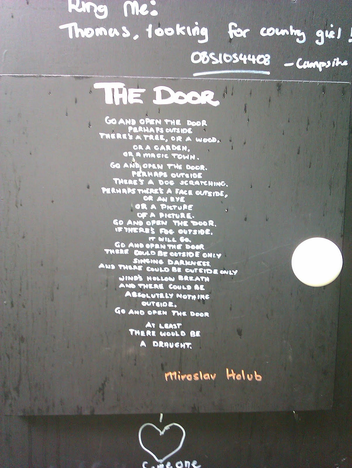 The Door A Poem By Miroslav Holub On Vimeo