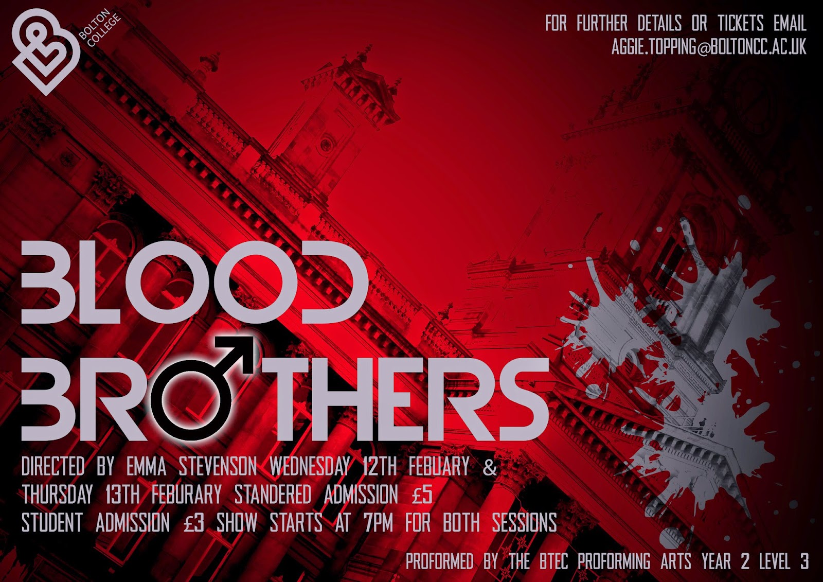 University Portfolio 2014 Blood Brothers Landscape Poster