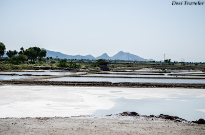 open salt pans to make salt from brine in Tal Chapar Rajasthan