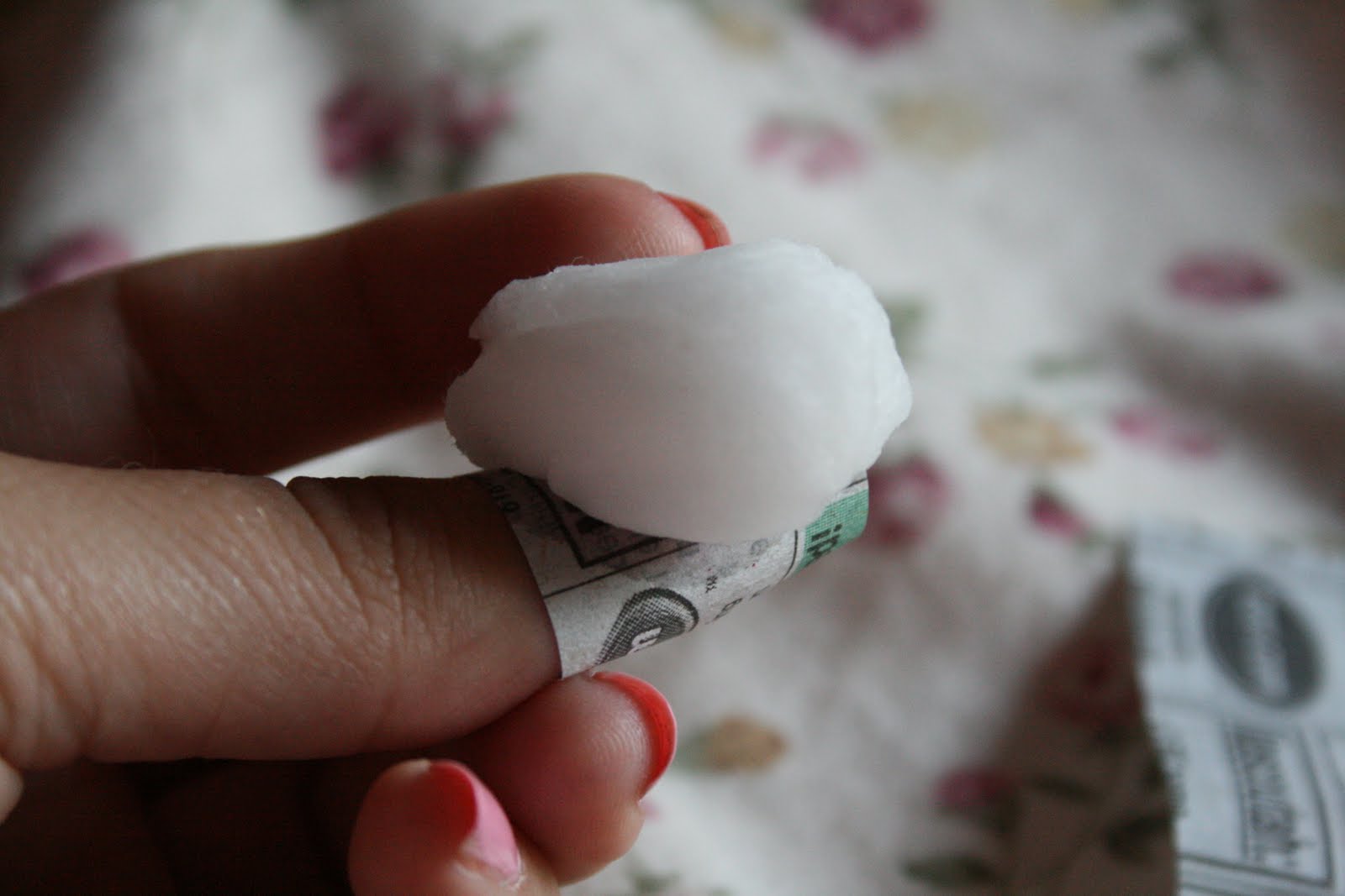Damp Cotton Ball