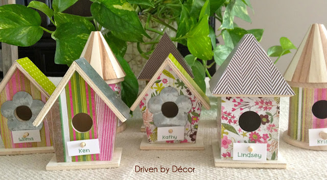 started with these unfinished wood birdhouses that are only $1 each 