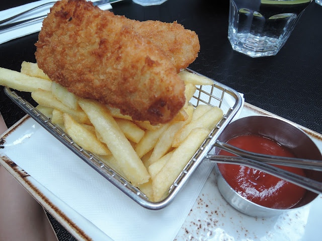 57 cafe;  fish and chips, lunch