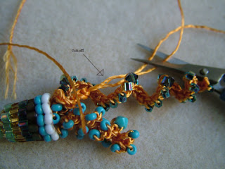 how to make beaded crochet earrings - ClearlyHelena