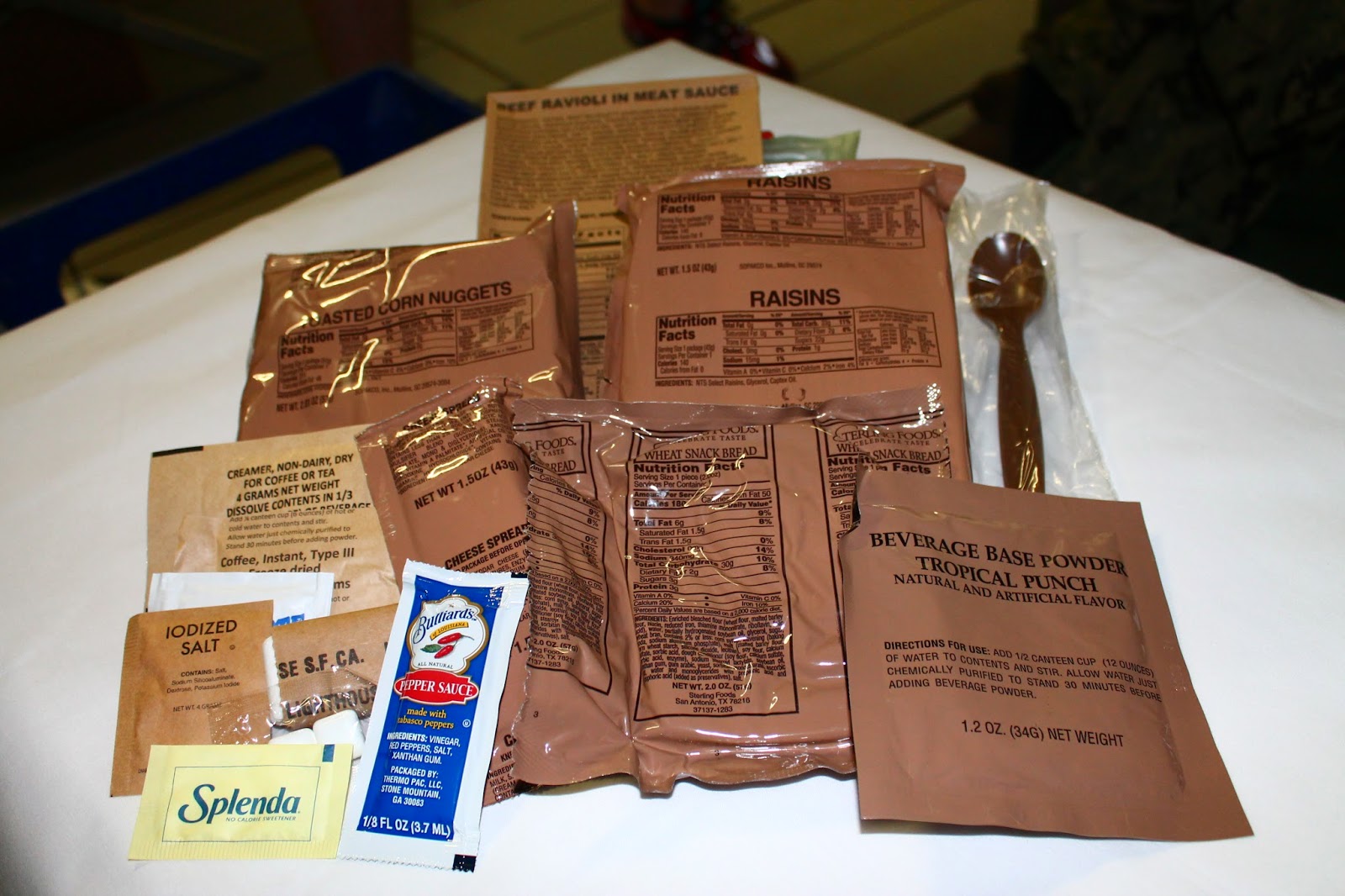 MRE Gourmet Menu 18 Beef Ravioli in Meat Sauce