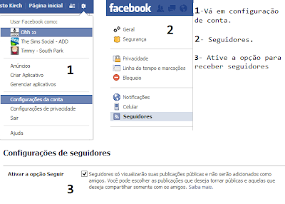 Tutorial para ativar seguidores Tutorial para ativar seguidores
