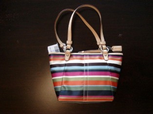 leah strawberry tags stripe purse legacy coach rm480 including shipping