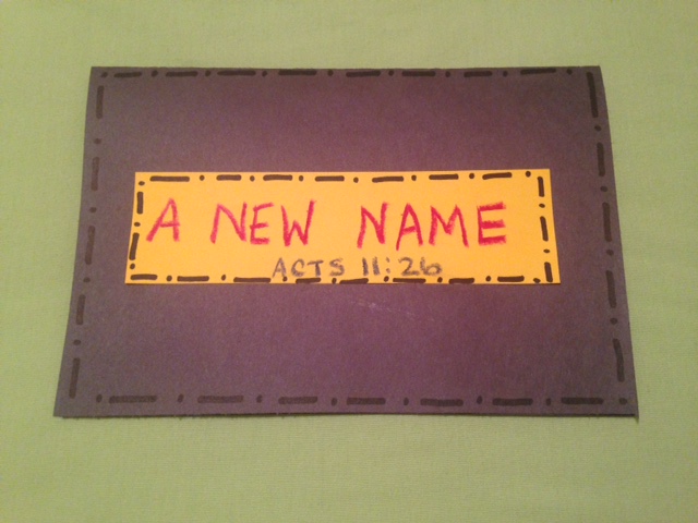 Children's Bible Lessons: Lesson - Called By A New Name