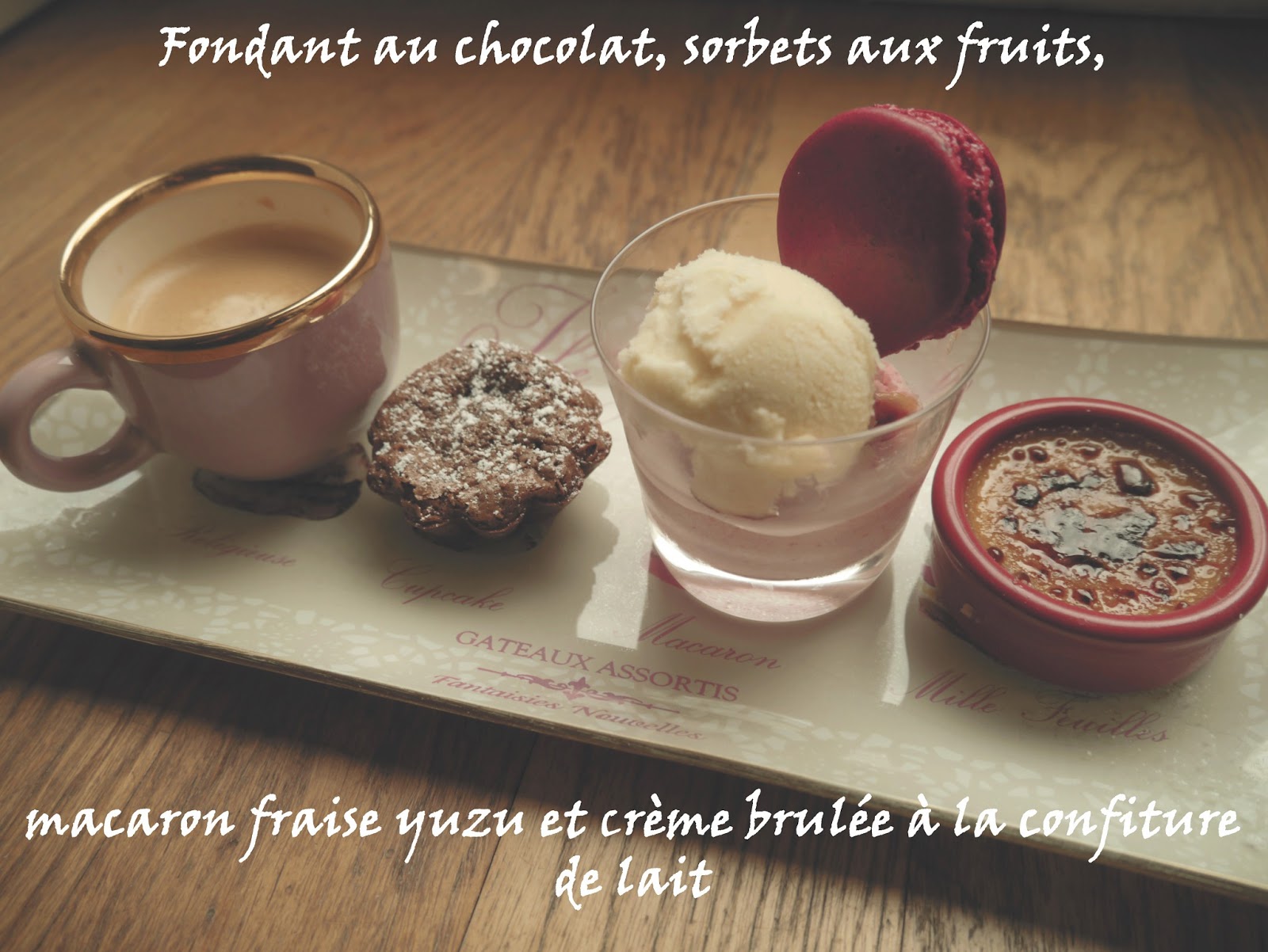 Les délices de lauriane Café gourmand Crème brûlée à la confiture de