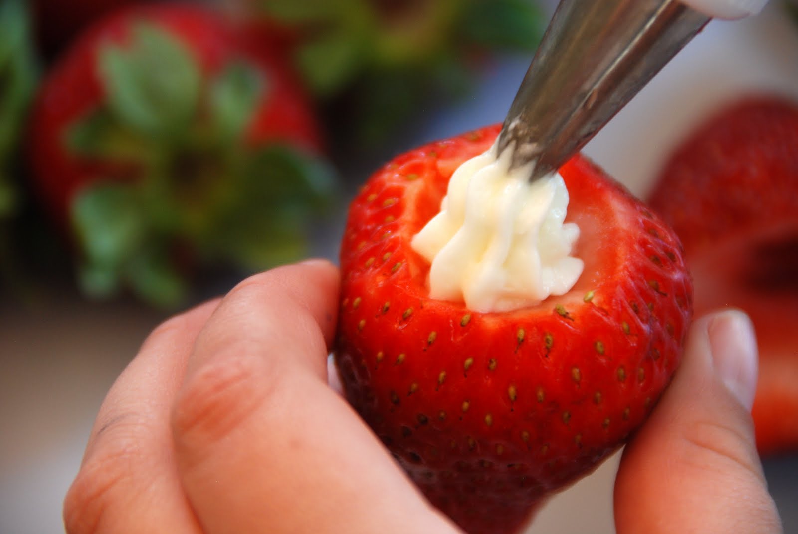 Cream Cheese Filled Strawberries