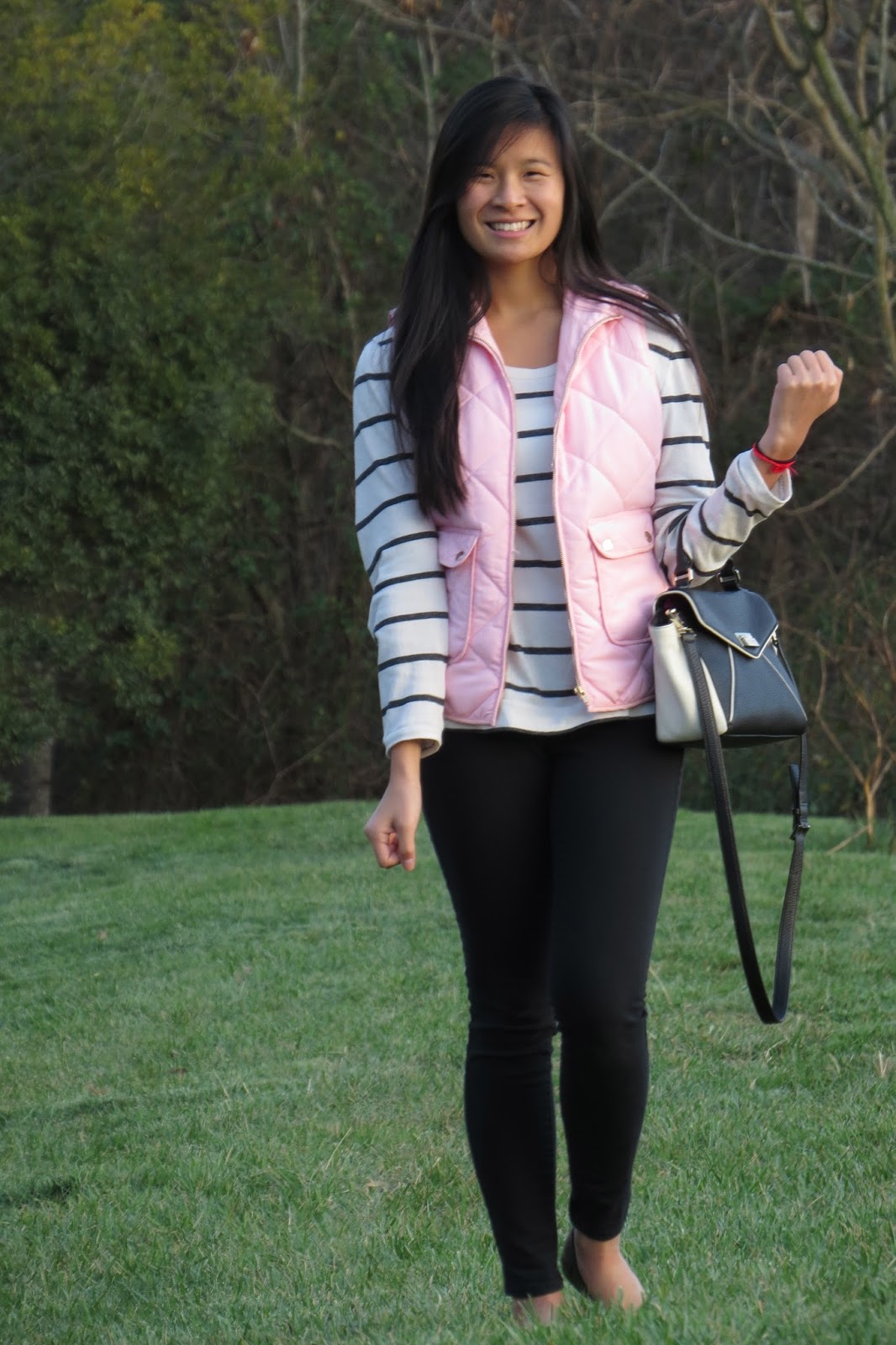 Pink Quilted Vest [ The Daily Amy ]