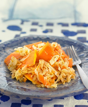 Salteado De Repollo Y Calabaza