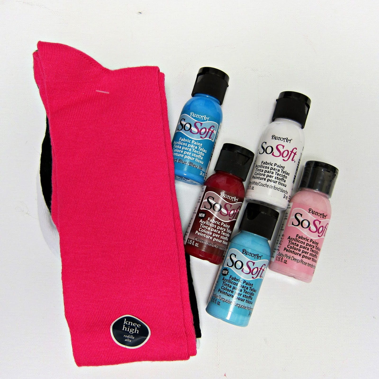 morena's corner DIY Socks Stamped & Painted with So Soft Fabric Acrylics