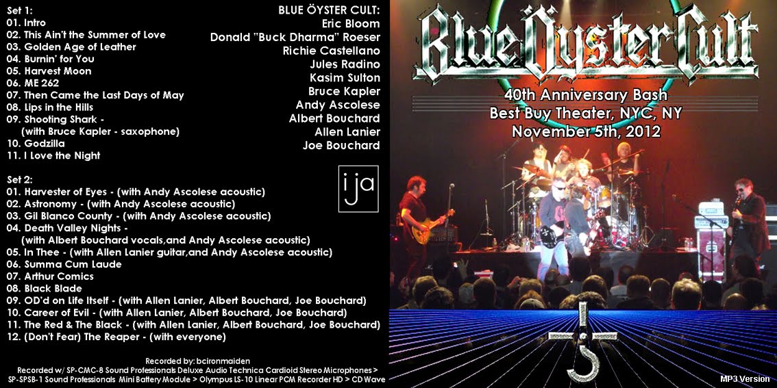 LeMarcheMidwest Blue Oyster Cult Boc World Tour 84-85 Navy Scarf Concert Rock Band Memorabilia