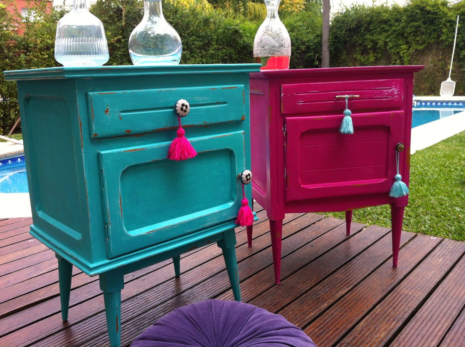+VINTOUCH+ MUEBLES ,RECICLADOS ,PINTADOS A MANO : MESA DE LUZ VINTAGE