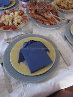 Decoração de Mesa - Amarelo e Azul