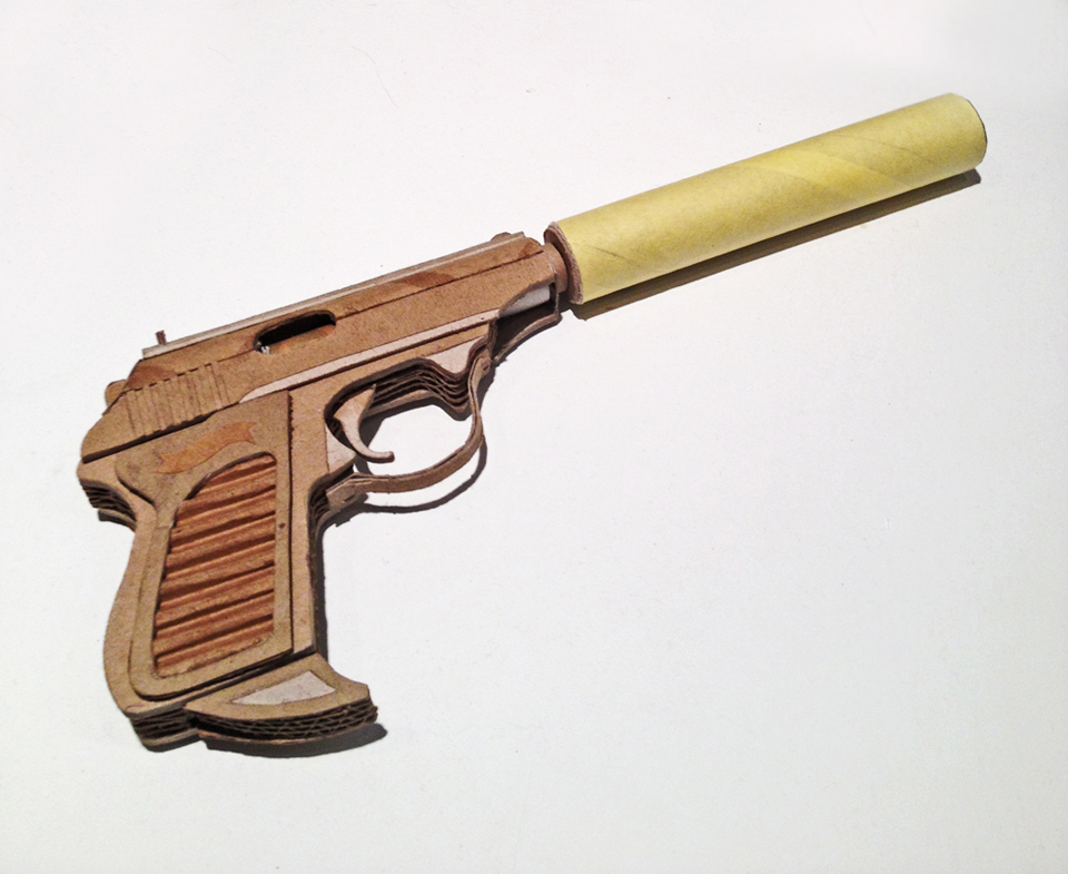 Handcrafted Cardboard Guns by Asif Farooq Junkculture