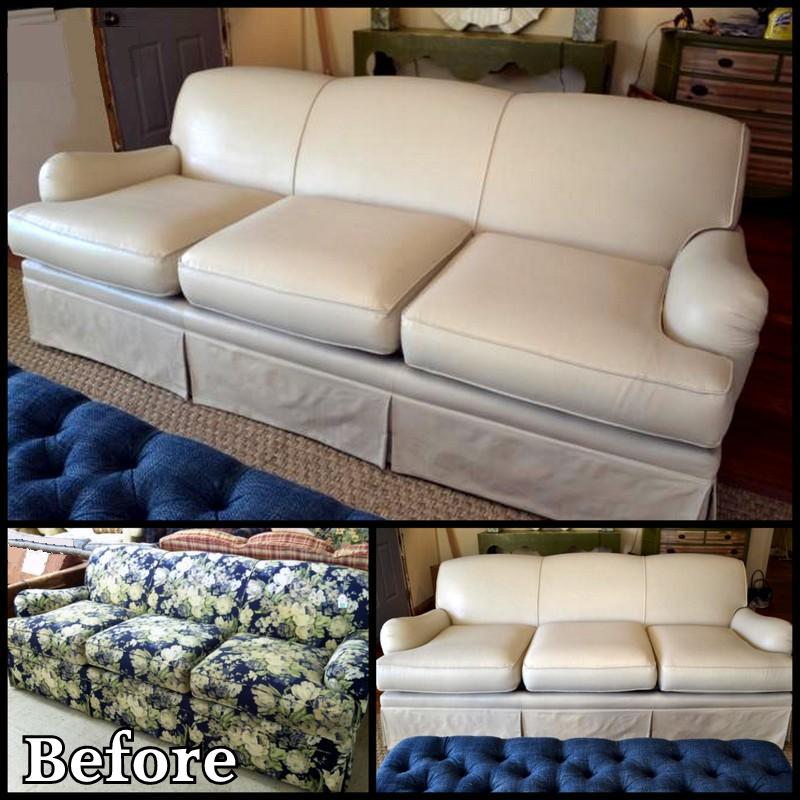 Dollar Store Crafter Turn An Old Ugly Sofa/Couch Into A Beautiful One