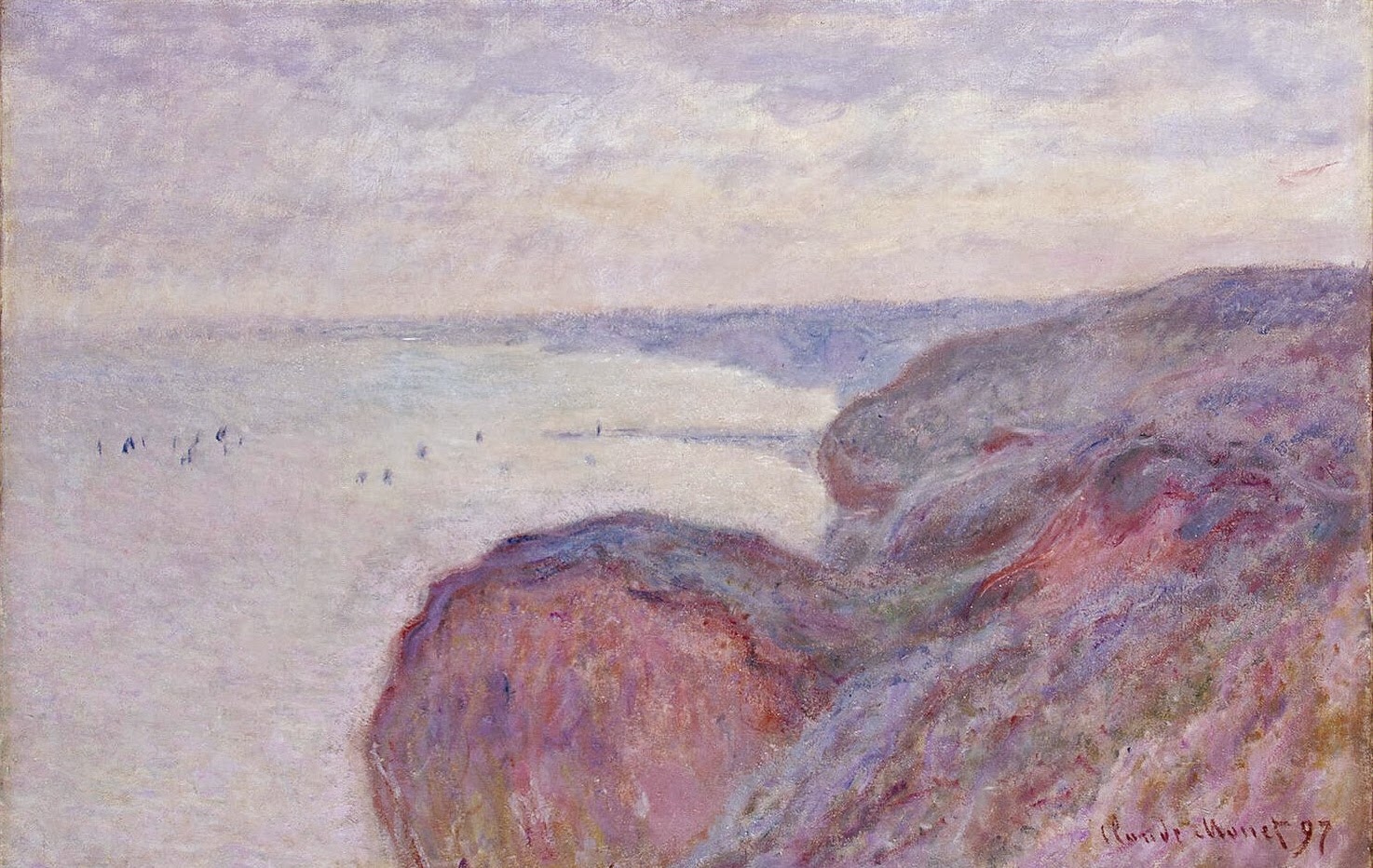 Sur la Falaise près Dieppe, ciel couvert (1897) Sur la Falaise près Dieppe, ciel couvert (1897)