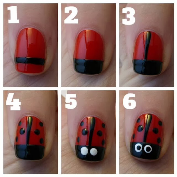 casa de polish ladybug nail tutorial