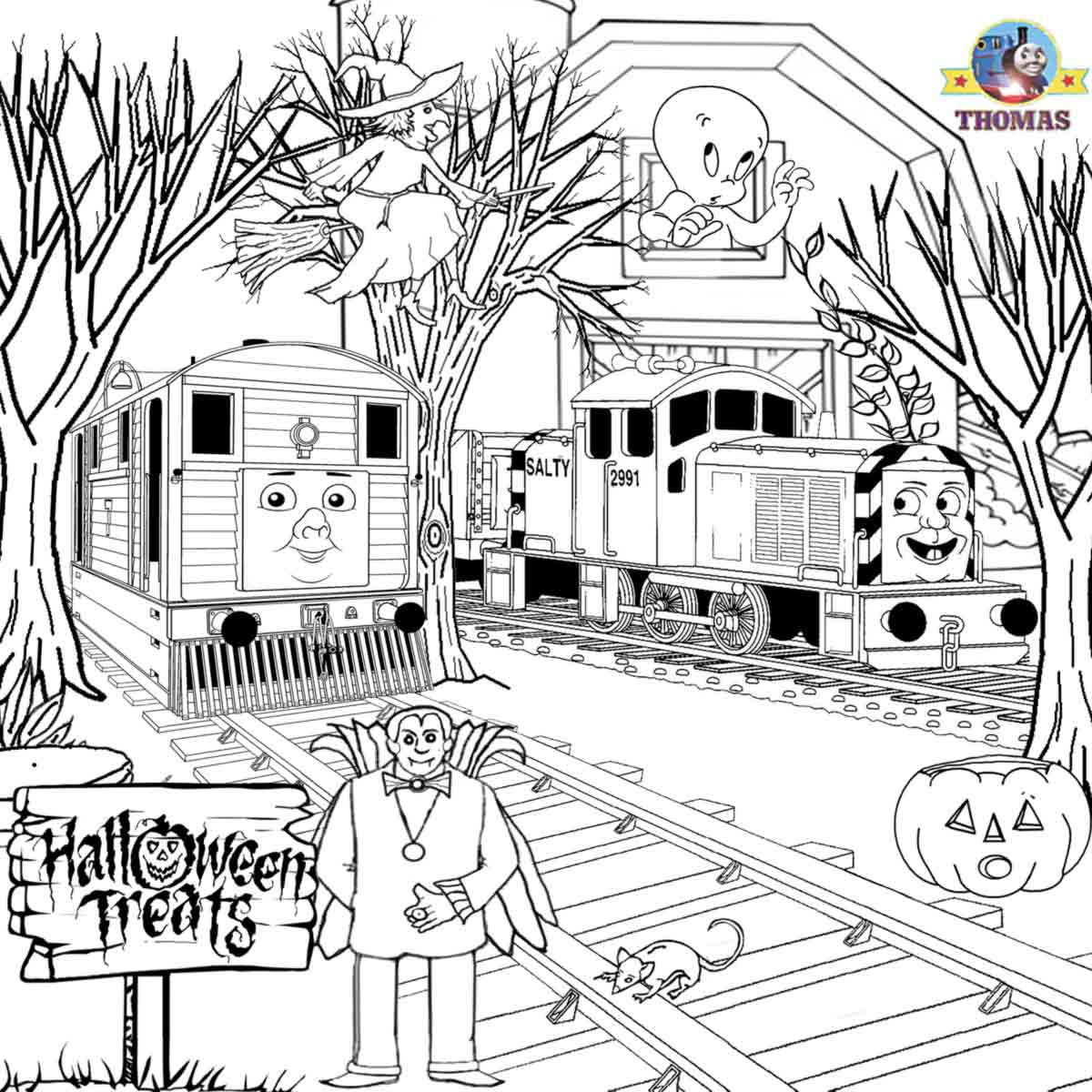 Coloring Pages Salty Train