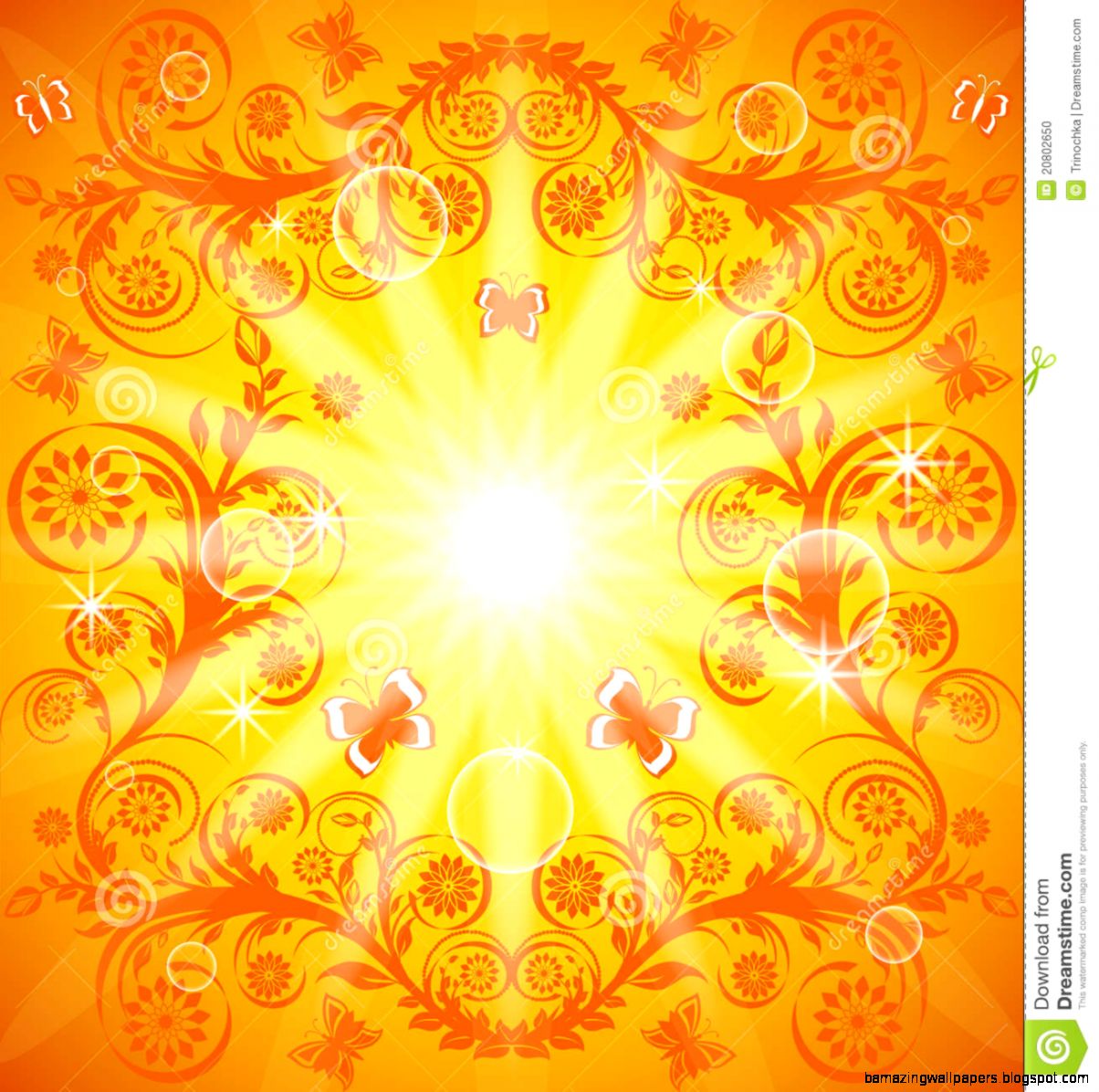 Orange Fl Background With Ornament Stock Photo   Image 20802650 Orange Fl Background With Ornament Stock Photo   Image 20802650