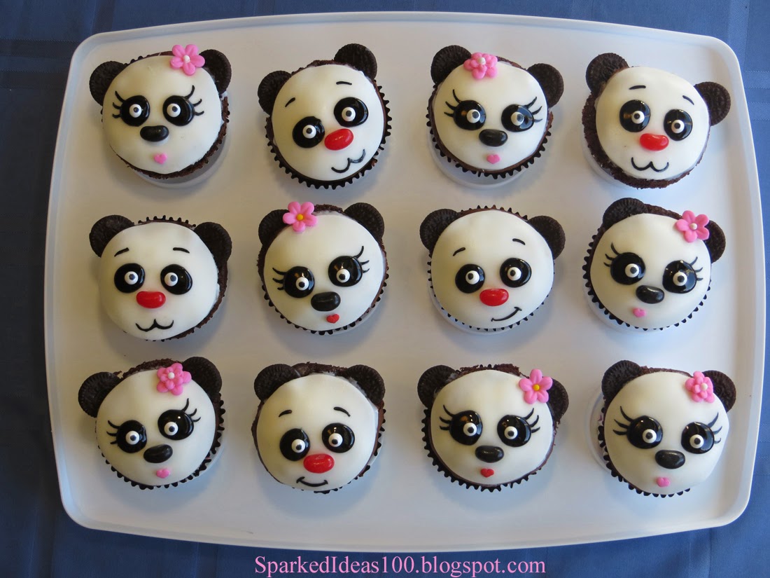 Sparked Ideas Panda Cupcake Tutorial