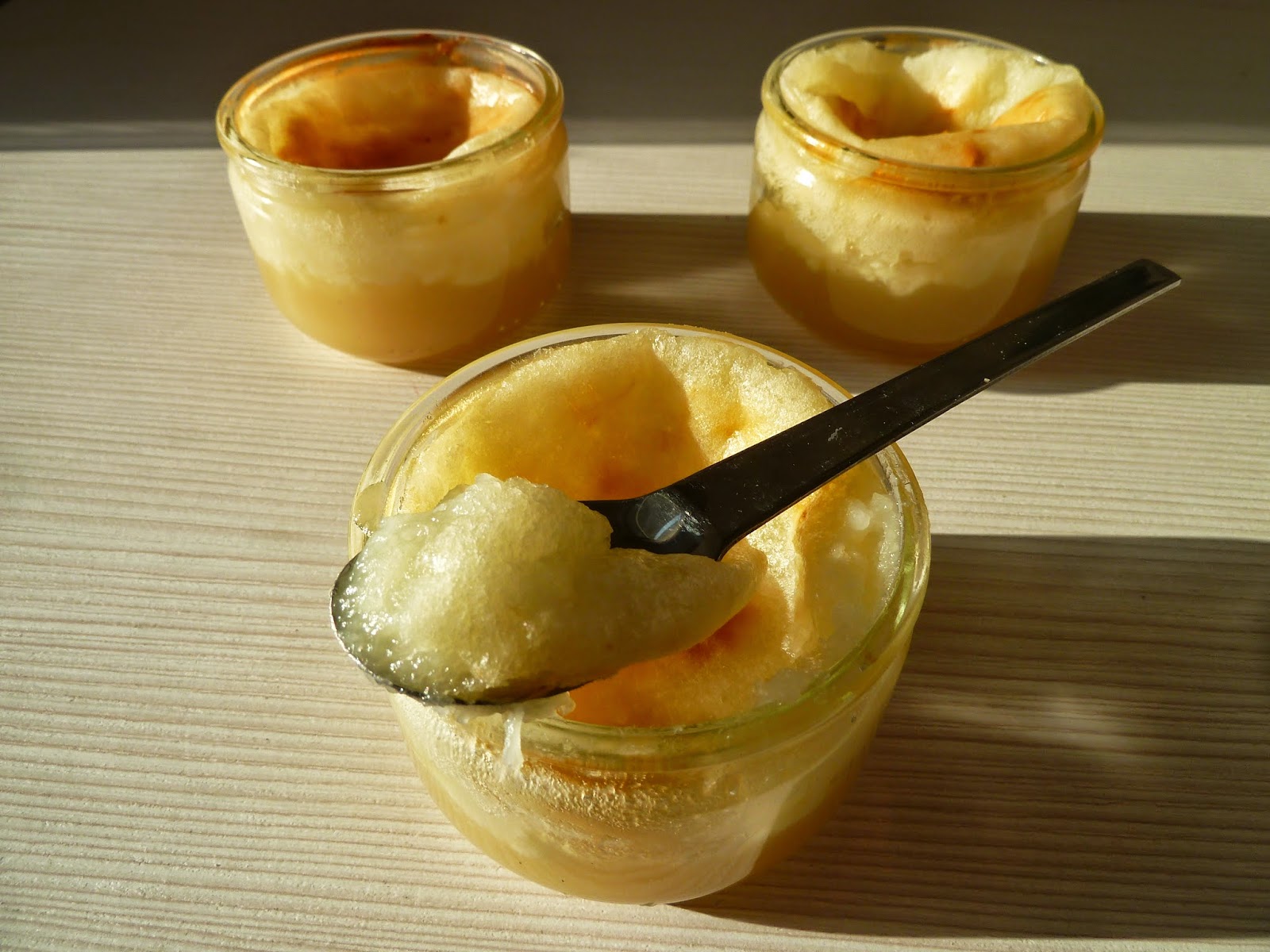 Fondants au fromage blanc & à la compote de pomme