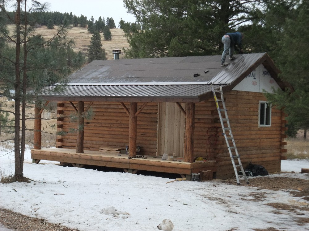 The Adventures Of Us Log Cabin Wood Shop Roof Completed Really