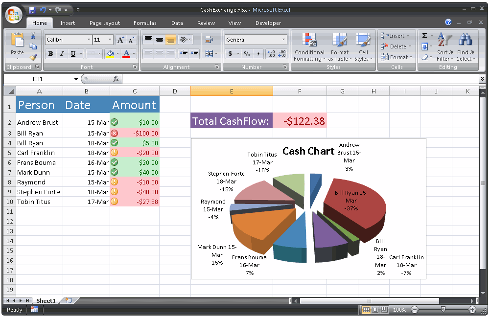 excel spreedsheets