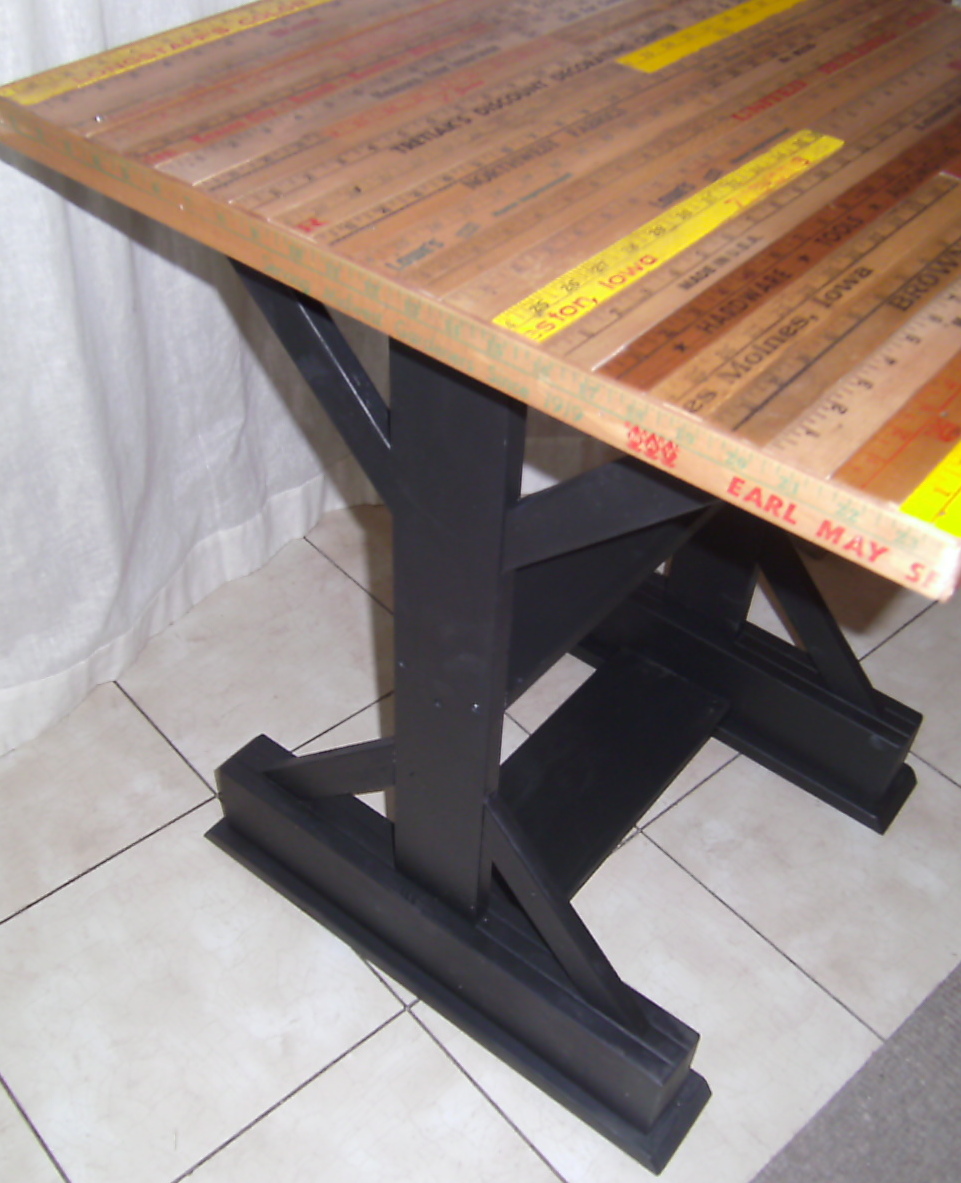Full Circle Creations Yard stick trestle table....