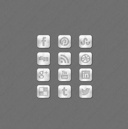 Metal Social Media Free Icon Set Metal Social Media Free Icon Set