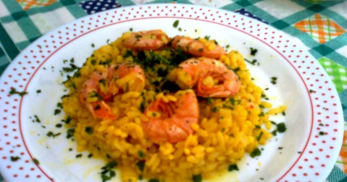 Emily's menu Italy Risotto con gamberi e zafferano