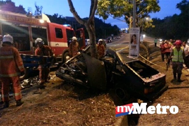 Kota Kinabalu Kereta Putus dua di kampung Kopungit Berita sabah kemalangan