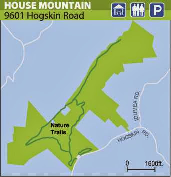 house mountain trail map