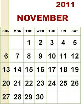 Free Downloadable Calendars  2011 on Download November 2011 Calendar