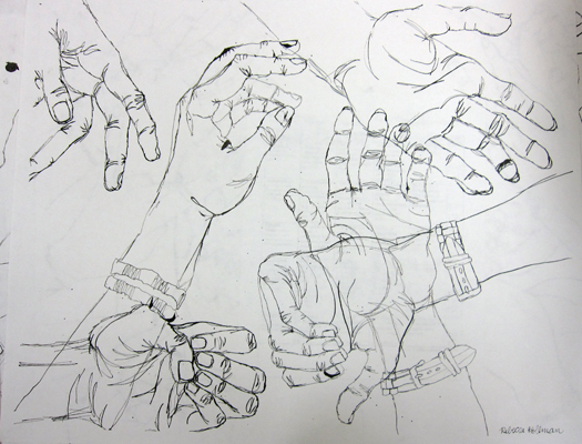 Modified Contour Line Drawing : August contour hand drawings drawing