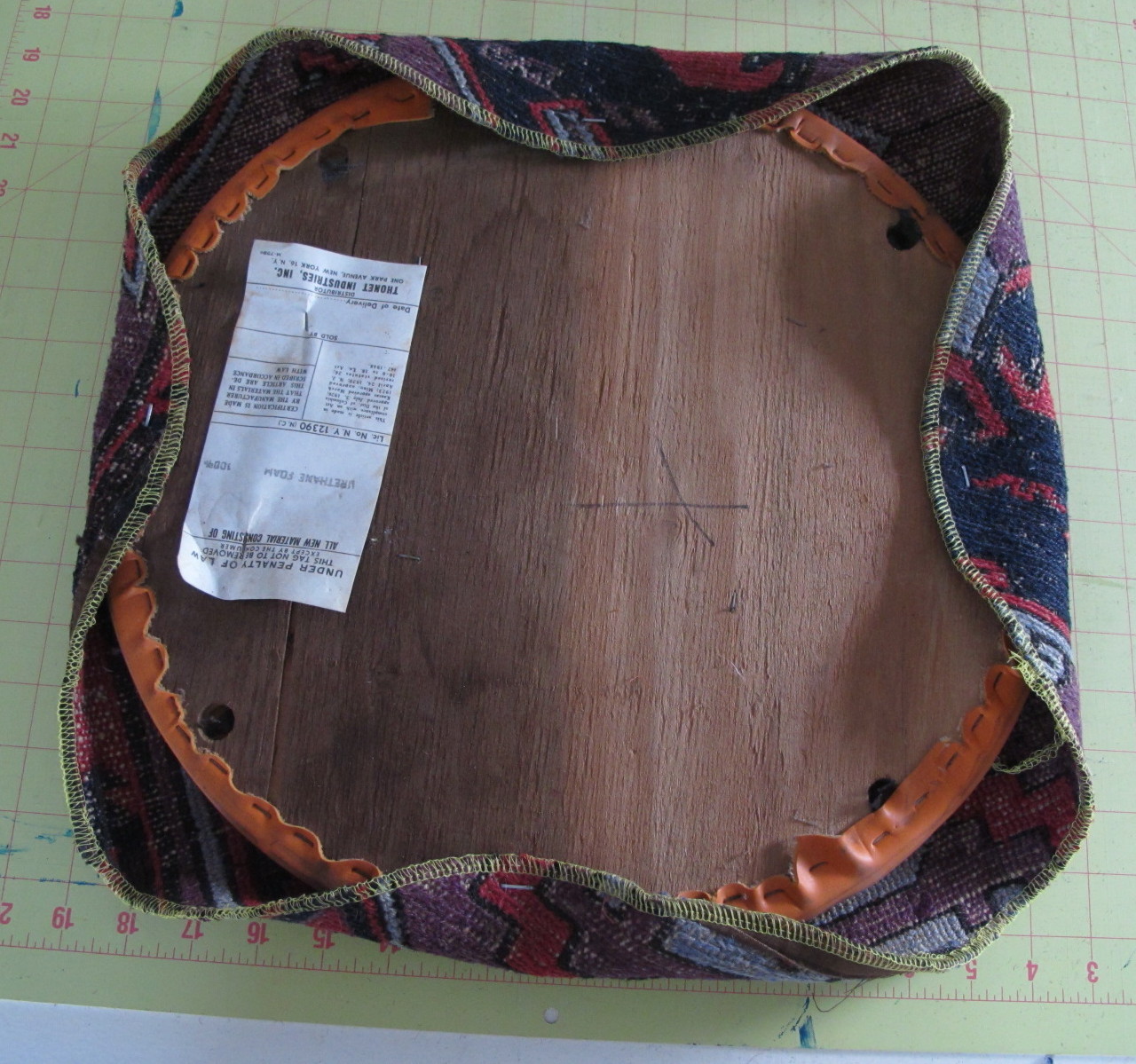 Christie Chase bentwood kilim seat cover